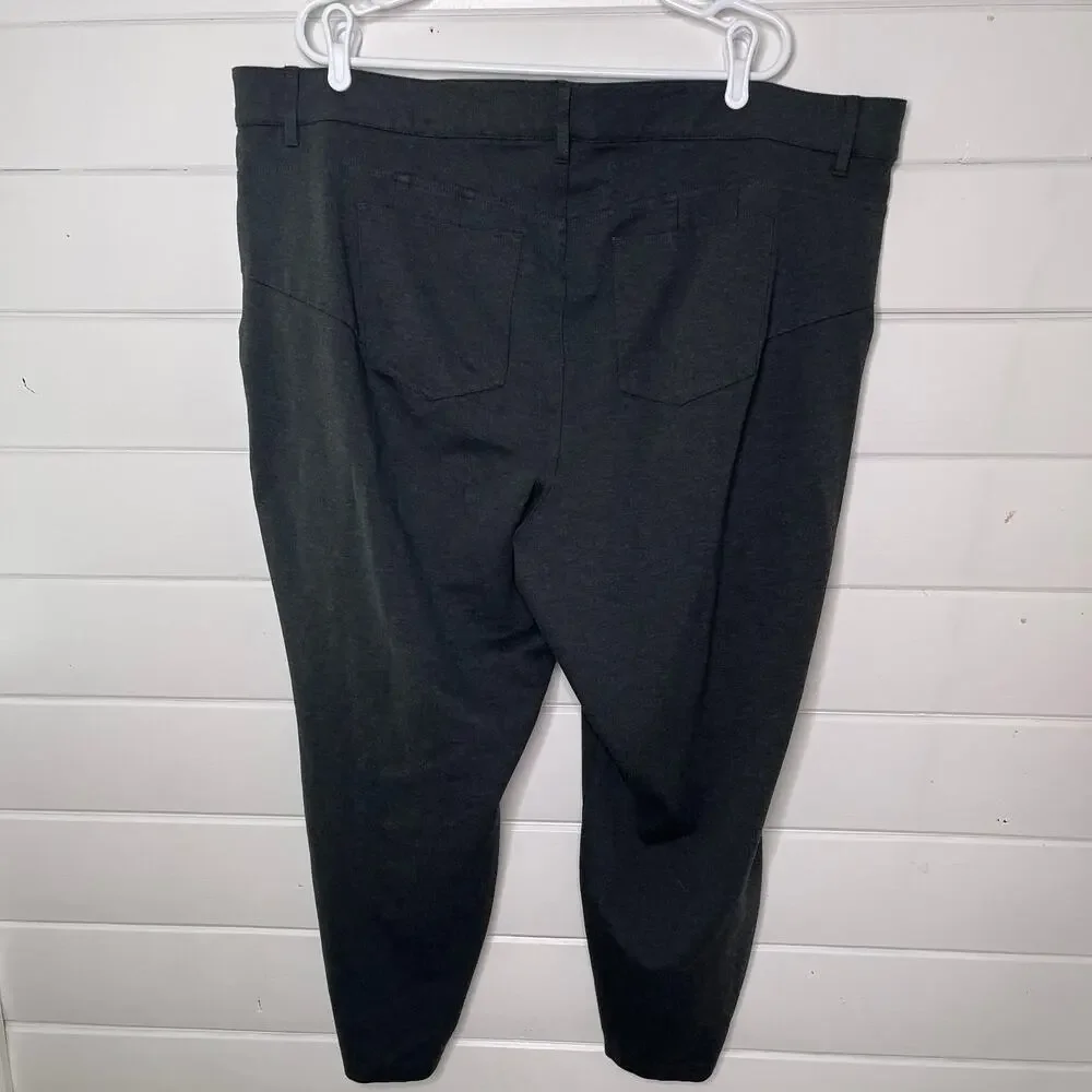Torrid Skinny Pants High Rise‎ Stretch Zip Fly Ankle Career Gray Womens 28T Tall